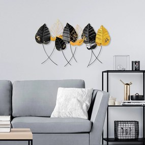 Acessório de Parede Decorativo Casting Leaf – Multicolor – 67 x 112 cm