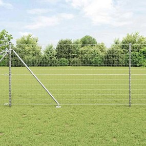 vidaXL Cerca Euro com 7 Postes Espigados 1,2x10 m Aço Galvanizado