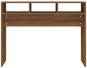 Mesa consola 105x30x80cm derivados de madeira carvalho castanho