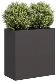 vidaXL Vaso floreira 80x40x80 cm aço laminado a frio preto