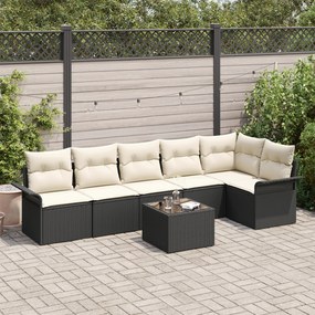 Conjunto de Sofá de Jardim vidaXL de 6 Peças com Almofadas Rattan Poli