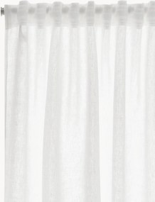 Cortinas semitransparentes em linho com multi-banda Alexandra, conjunto de 2, L 135 cm