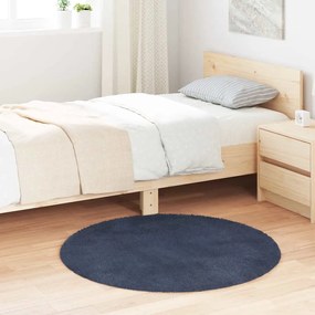 vidaXL Tapete shaggy de pelo alto NAVARRA 100x100 cm azul-marinho