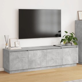 Gabinete de TV com LED Cinza Concreto 180x38x49 cm Madeira de Engenhar