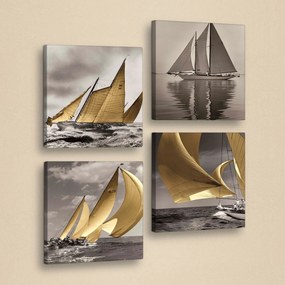 Conjunto de Pinturas Decorativas em Pele PU 4KAR002 – Cinza, Preto, Br