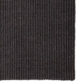 Tapete sisal natural 80x300 cm preto