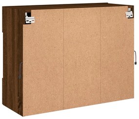 Móvel parede p/ TV luzes LED 78,5x30x60,5 cm carvalho castanho