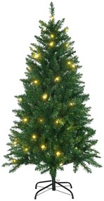 HOMCOM Árvore de Natal Artificial Ignífugo com 502 Ramos 150 Luzes LED IPX2 8 Modos Folhas de PVC Base Dobrável e Suporte Metálico Verde