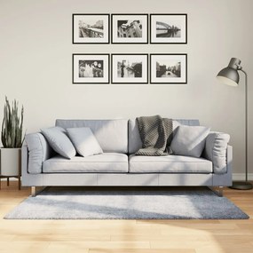 Tapete shaggy de pelo alto PAMPLONA 80x150 cm azul