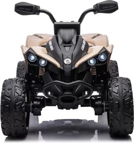 Moto 4 elétrica para crianças 1 a 5 anos 12V 4x4 Can-AM Maverick 12V com comando 2.4G Caqui