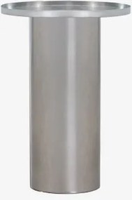 Pack De 2 Mesas De Cabeceira Ø35 Cm Em Vidro E Aço Inoxidável Suvani Aço Inoxidável - Sklum