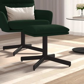 vidaXL Apoio de pés 60x60x36 cm veludo verde-escuro