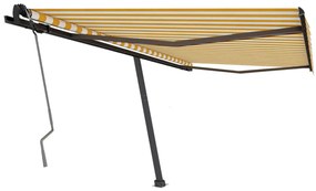 Toldo retrátil manual independente 400x350 cm amarelo e branco