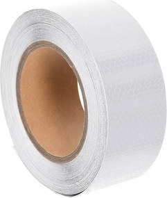 vidaXL Fita refletora 5 cm x 20 m PVC branco