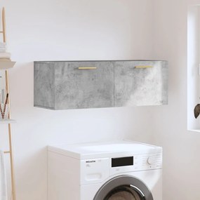 vidaXL Armário parede 100x36,5x35cm derivados de madeira cinza cimento