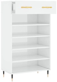 Sapateira 60x35x105 cm derivados de madeira branco brilhante