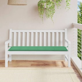vidaXL Almofadão p/ banco de jardim 150x50x3 cm tecido oxford verde