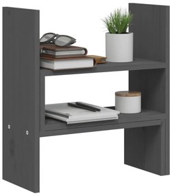 Suporte para monitor (39-72)x17x43 cm pinho maciço cinzento