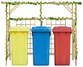vidaXL Pérgola jardim p/ caixotes triplos madeira de pinho impregnada