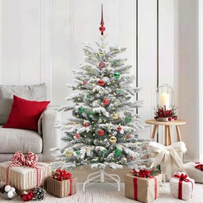 vidaXL Árvore de Natal Articulada Artificial Branco 150 cm PE e PVC