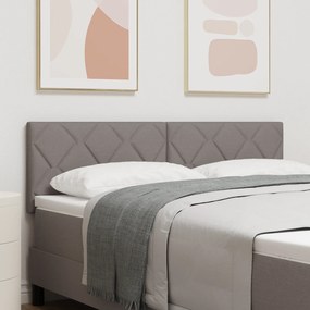 Cabeceira vidaXL Design de Blocos de Diamante Taupe 140 cm Tecido