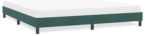 Estrutura de cama sem colchão 180x210 cm veludo verde-escuro