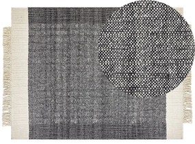 Tapete de lã preta e branca 160 x 230 cm ATLANTI Beliani