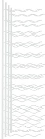 Garrafeira de parede para 36 garrafas 2 pcs ferro branco