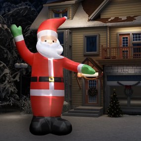 vidaXL Pai Natal insuflável com luzes LED IP44 4,5 m