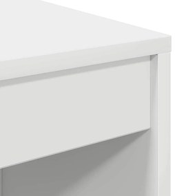 Secretária de Escrita Branca MDF 80 x 40 x 76 cm Simples