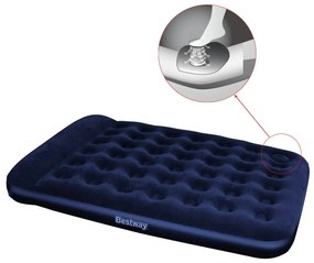 Bestway Colchão insuflável c/ bomba de pé embutida 203 x 152 x 28 cm