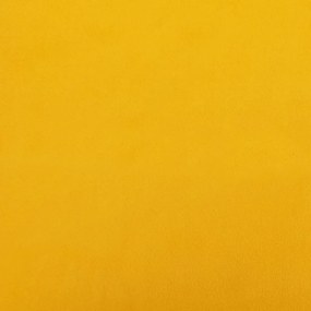 Sofá-cama 2 lugares com duas almofadas veludo amarelo