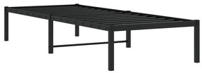 Estrutura de cama 80x200 cm metal preto