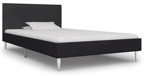 vidaXL Estrutura de cama 90x200 cm tecido preto