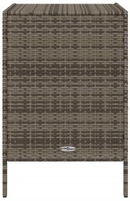 Armário de arrumação para jardim 55x59x80 cm vime PE cinzento