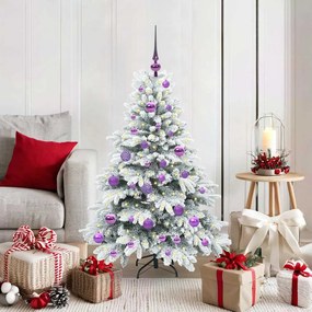 vidaXL Árvore de Natal Artificial com 150 LEDs Branco 120 cm PE e PVC