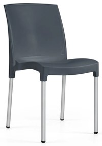 Cadeira Jenny Antracite Mr – Polipropileno – conjunto com 4 unidades