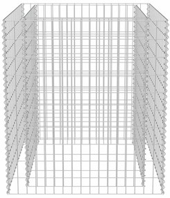 Canteiro elevado/cesto gabião 90x90x100 cm aço galvanizado
