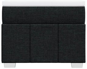 Cama com molas/colchão 90x190 cm tecido preto