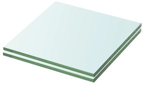 vidaXL Prateleiras 2 pcs 20x15 cm vidro transparente