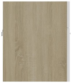 Armário lavatório derivados de madeira branco/carvalho sonoma