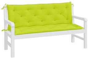 Almofadões banco jardim 2 pcs tecido oxford verde brilhante
