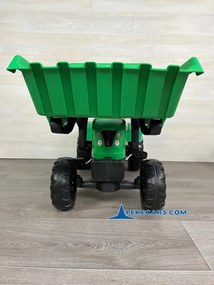 Trator infantil a pedais COM REBOQUE E PÁ, COR VERDE