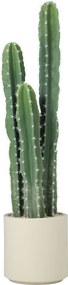 Cacto Artificial em Vaso, 22 x 22 x 95 cm, Hastes Reguláveis, Verde