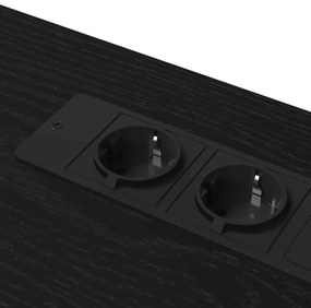 Mesa Carvalho preto 100 x 50 x 86.5 cm Madeira processada