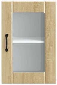 Armário de parede de cozinha porta vidro Lucca carvalho sonoma