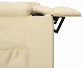 Poltrona elevatória tecido cor creme