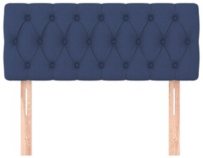 Cabeceira de cama tecido 100x7x78/88 cm azul