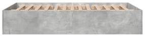 Estrutura de cama 140x200 cm derivados de madeira cinza cimento