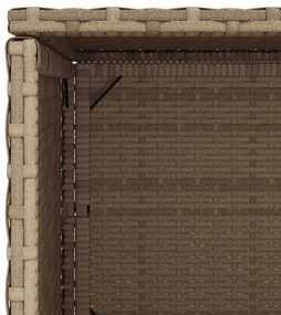 Armário de arrumação para jardim 50x55x115 cm vime PE bege
